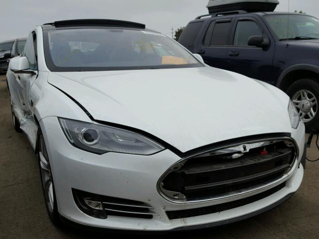 5YJSA1CN9DFP07091 - 2013 TESLA MODEL S Սպիտակ լուսանկար 1