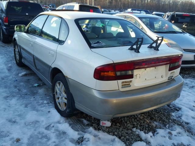 4S3BE686327213525 - 2002 SUBARU LEGACY OUT WHITE photo 3