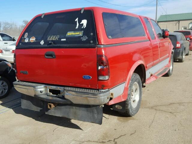 1FTDX1863VKA14577 - 1997 FORD F150 RED photo 4