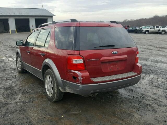 1FMDK01185GA59956 - 2005 FORD FREESTYLE RED photo 3