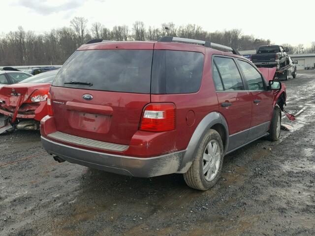 1FMDK01185GA59956 - 2005 FORD FREESTYLE RED photo 4