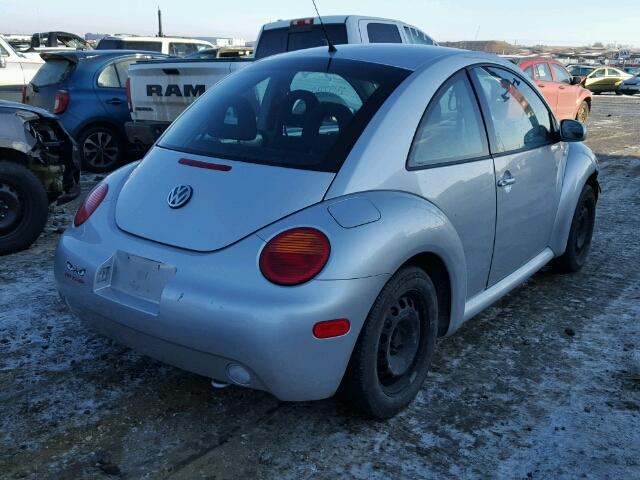 3VWCB21C41M457823 - 2001 VOLKSWAGEN NEW BEETLE SILVER photo 4