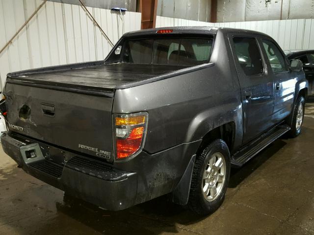 2HJYK16418H515847 - 2008 HONDA RIDGELINE GRAY photo 4