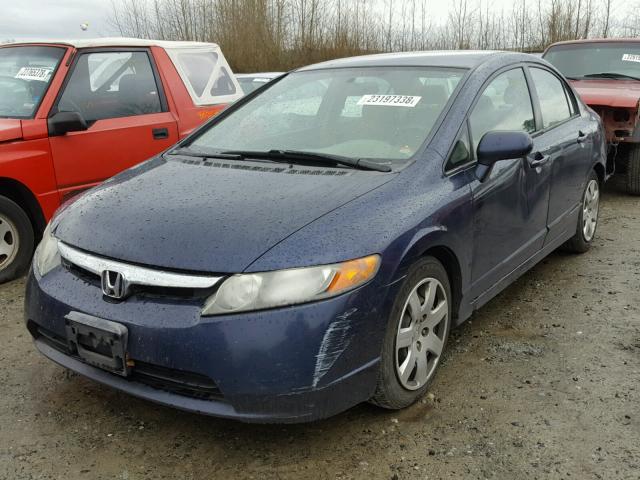 1HGFA16586L116166 - 2006 HONDA CIVIC LX BLUE photo 2