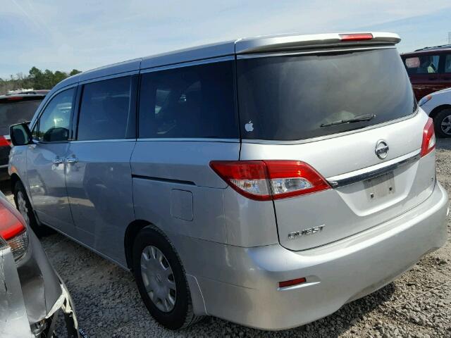 JN8AE2KP5C9035911 - 2012 NISSAN QUEST S SILVER photo 3