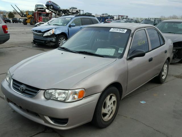 2T1BR12E91C512280 - 2001 TOYOTA COROLLA CE GOLD photo 2