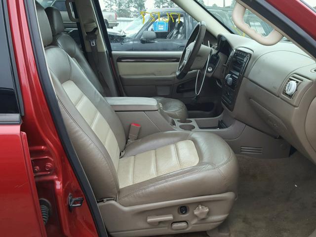 1FMZU74E94UC26445 - 2004 FORD EXPLORER E RED photo 5