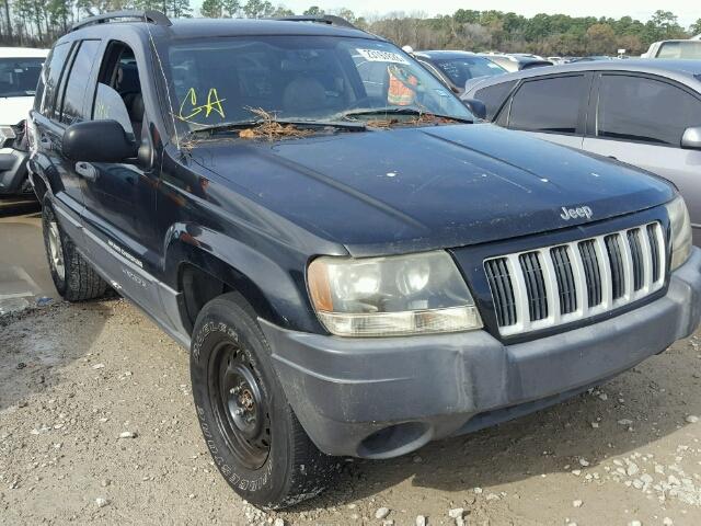 1J8GX48S64C386203 - 2004 JEEP GRAND CHER BLACK photo 1