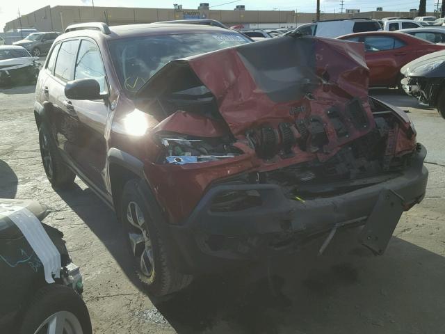 1C4PJMBB6FW629821 - 2015 JEEP CHEROKEE T RED photo 1