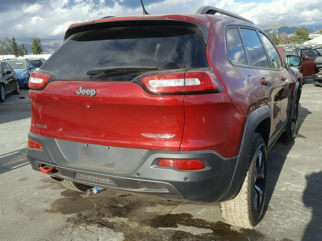 1C4PJMBB6FW629821 - 2015 JEEP CHEROKEE T RED photo 4