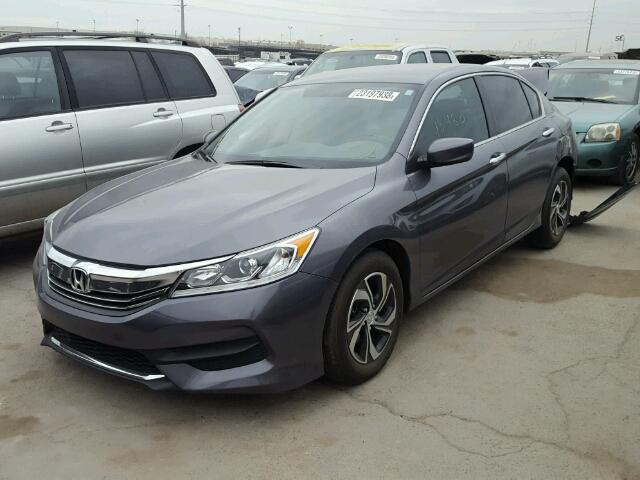 1HGCR2F39GA183758 - 2016 HONDA ACCORD LX GRAY photo 2