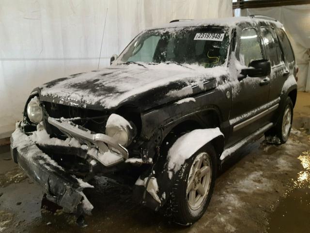 1J4GL58K15W548029 - 2005 JEEP LIBERTY LI BLACK photo 2