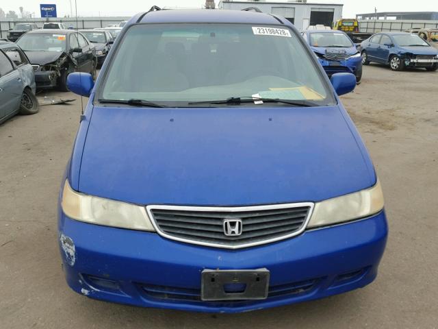 2HKRL18651H568424 - 2001 HONDA ODYSSEY EX BLUE photo 9