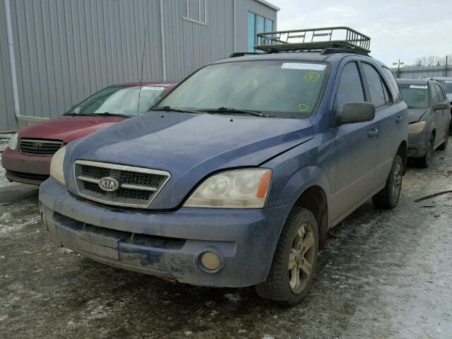 KNDJC733145324593 - 2004 KIA SORENTO EX BLUE photo 2