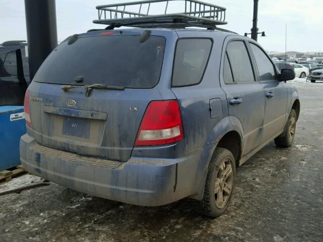 KNDJC733145324593 - 2004 KIA SORENTO EX BLUE photo 4