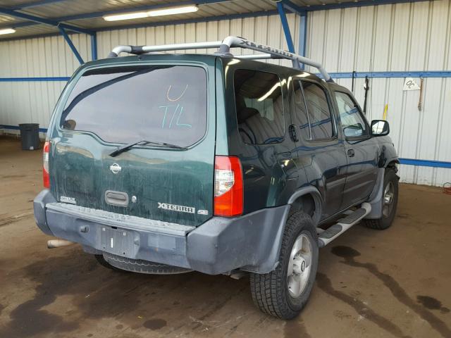 5N1ED28YX1C554867 - 2001 NISSAN XTERRA XE GREEN photo 4