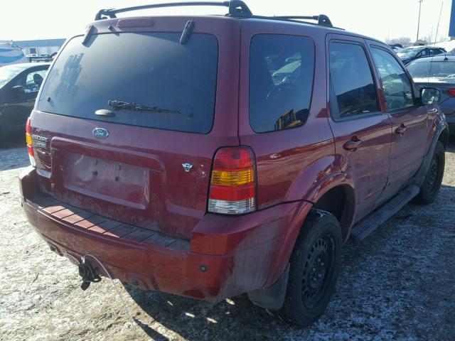 1FMYU94177KA26894 - 2007 FORD ESCAPE LIM RED photo 4