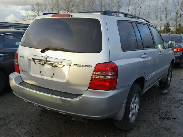 JTEHF21A020085540 - 2002 TOYOTA HIGHLANDER SILVER photo 4