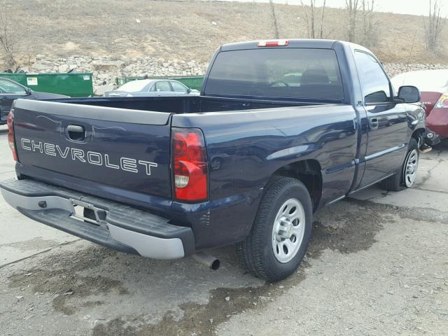 1GCEC14X45Z297318 - 2005 CHEVROLET SILVERADO BLUE photo 4