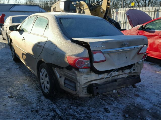 2T1BU4EE8BC548412 - 2011 TOYOTA COROLLA BA GOLD photo 3