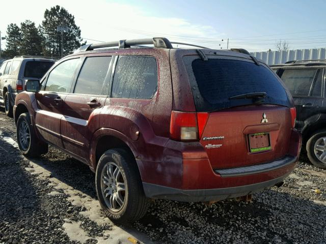 4A4MN41S76E075194 - 2006 MITSUBISHI ENDEAVOR L MAROON photo 3