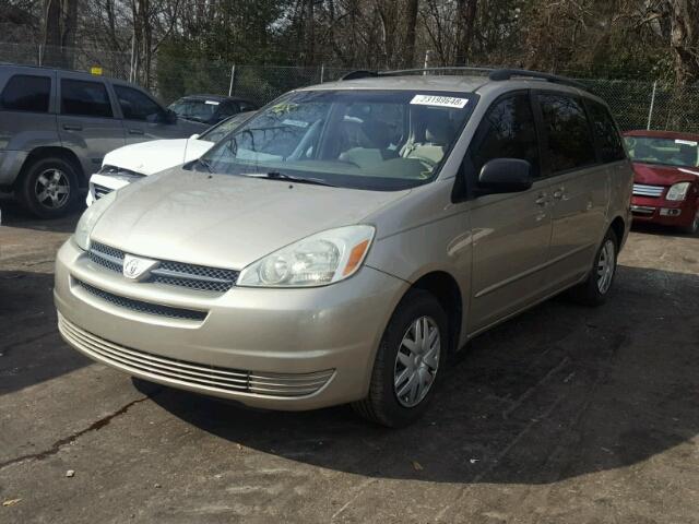 5TDZA23C25S368920 - 2005 TOYOTA SIENNA CE GOLD photo 2