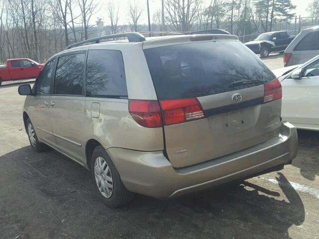 5TDZA23C25S368920 - 2005 TOYOTA SIENNA CE GOLD photo 3