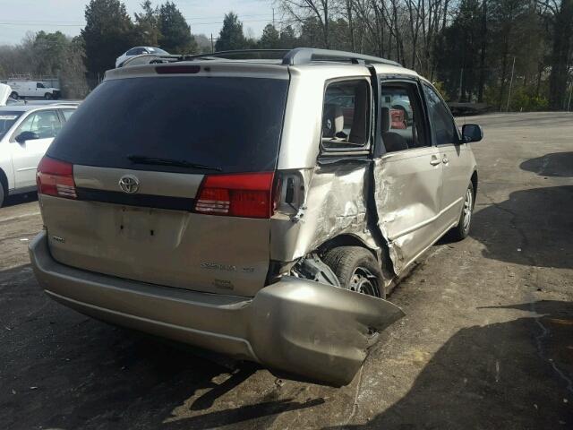 5TDZA23C25S368920 - 2005 TOYOTA SIENNA CE GOLD photo 4