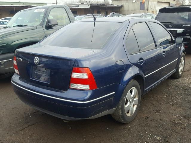 3VWSA69M04M120458 - 2004 VOLKSWAGEN JETTA GLS BLUE photo 4