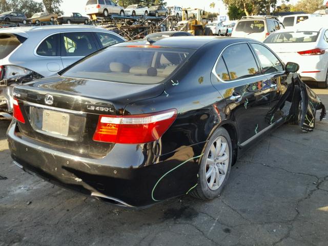 JTHGL46F785033390 - 2008 LEXUS LS 460L BLACK photo 4