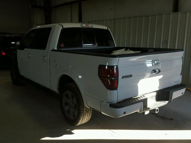 1FTFW1CF7DKE01943 - 2013 FORD F150 SUPER WHITE photo 3