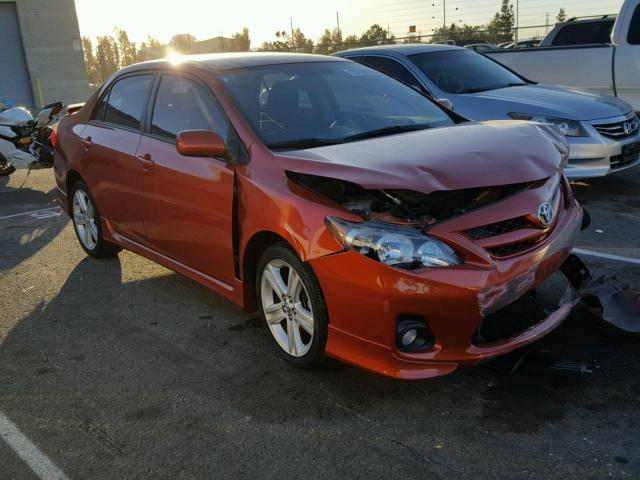 2T1BU4EEXDC066771 - 2013 TOYOTA COROLLA BA ORANGE photo 1