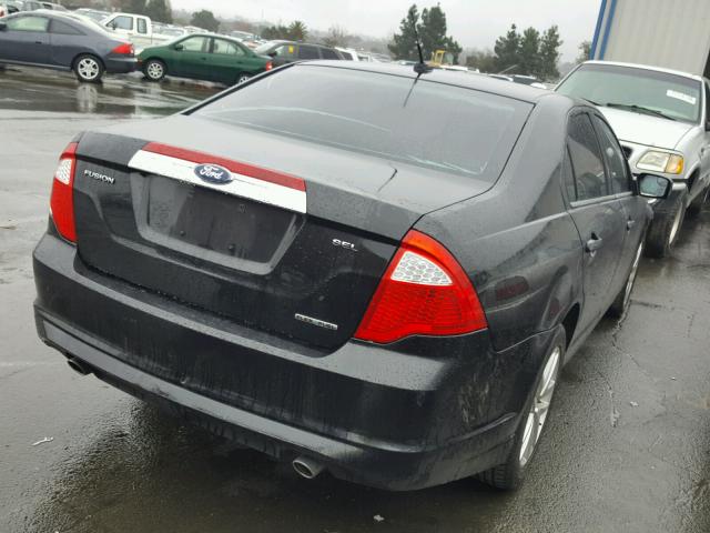 3FAHP0JG9BR310683 - 2011 FORD FUSION SEL BLACK photo 4