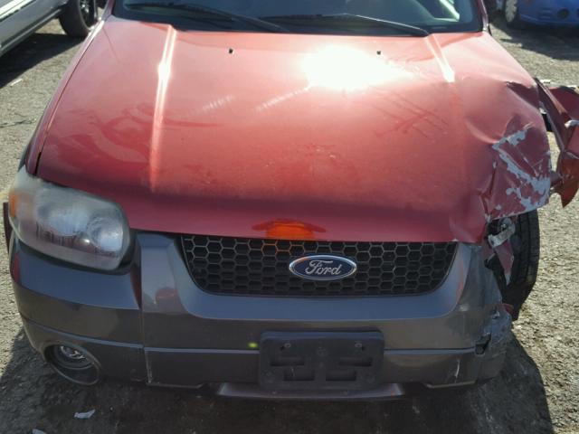 1FMYU03185KA43651 - 2005 FORD ESCAPE XLT RED photo 7