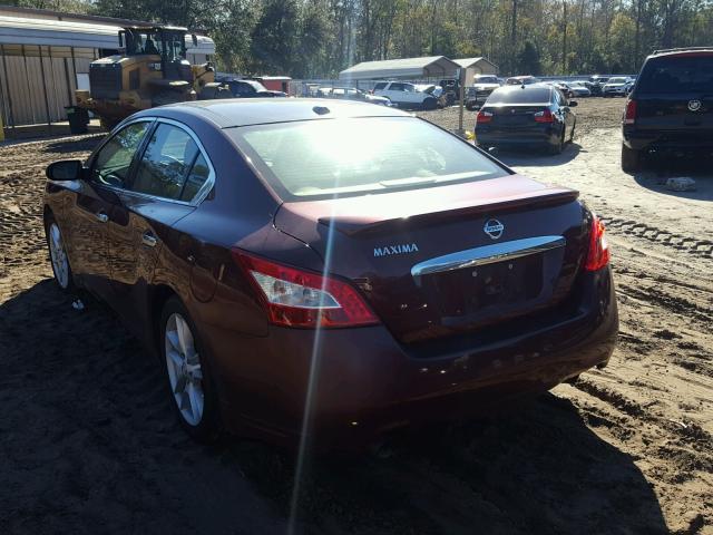 1N4AA51E19C848057 - 2009 NISSAN MAXIMA S MAROON photo 3