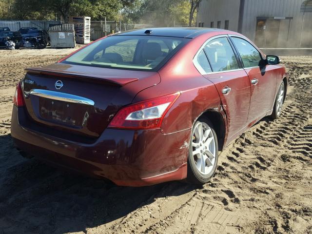 1N4AA51E19C848057 - 2009 NISSAN MAXIMA S MAROON photo 4