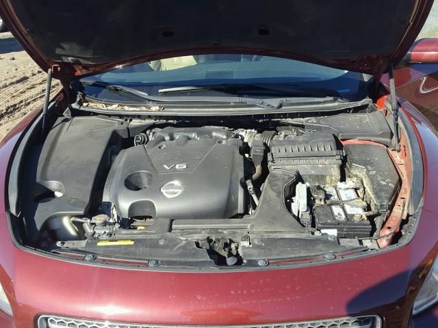 1N4AA51E19C848057 - 2009 NISSAN MAXIMA S MAROON photo 7