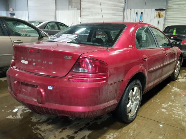 1B3EJ56U31N509175 - 2001 DODGE STRATUS ES RED photo 4