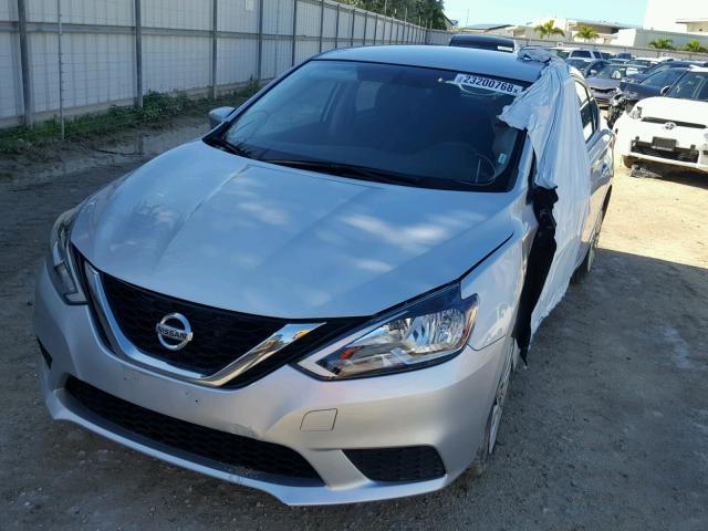 3N1AB7AP7GL655372 - 2016 NISSAN SENTRA S SILVER photo 2