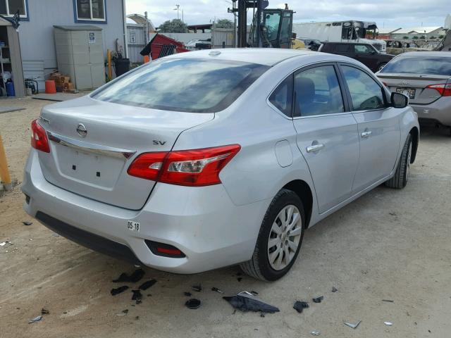 3N1AB7AP7GL655372 - 2016 NISSAN SENTRA S SILVER photo 4