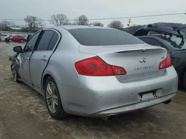 JN1CV6AP5DM713961 - 2013 INFINITI G37 BASE SILVER photo 3