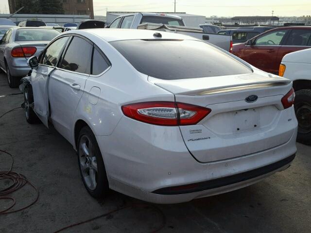 3FA6P0H74DR291847 - 2013 FORD FUSION SE WHITE photo 3