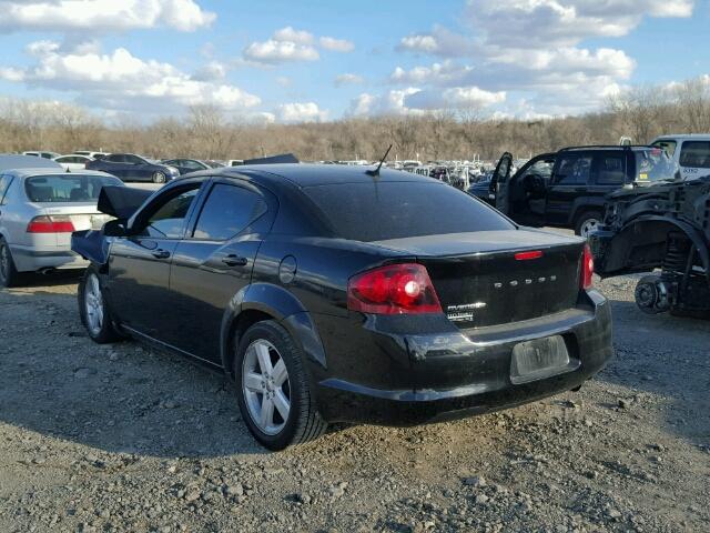 1C3CDZAB1DN643766 - 2013 DODGE AVENGER SE BLACK photo 3