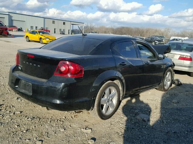 1C3CDZAB1DN643766 - 2013 DODGE AVENGER SE BLACK photo 4