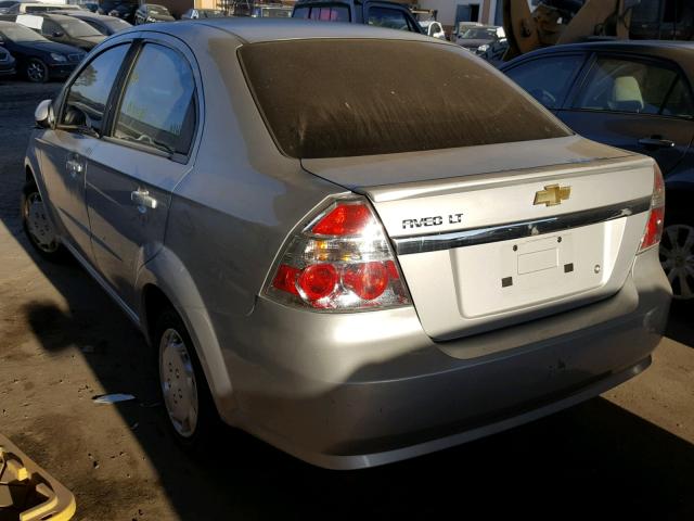 KL1TD5DE1AB113540 - 2010 CHEVROLET AVEO LS SILVER photo 3