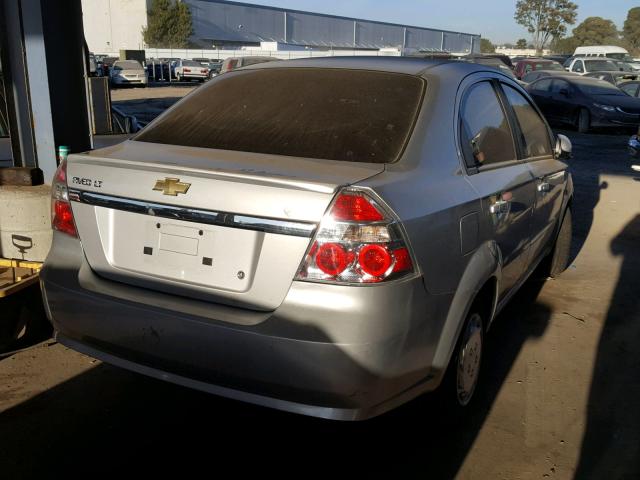 KL1TD5DE1AB113540 - 2010 CHEVROLET AVEO LS SILVER photo 4