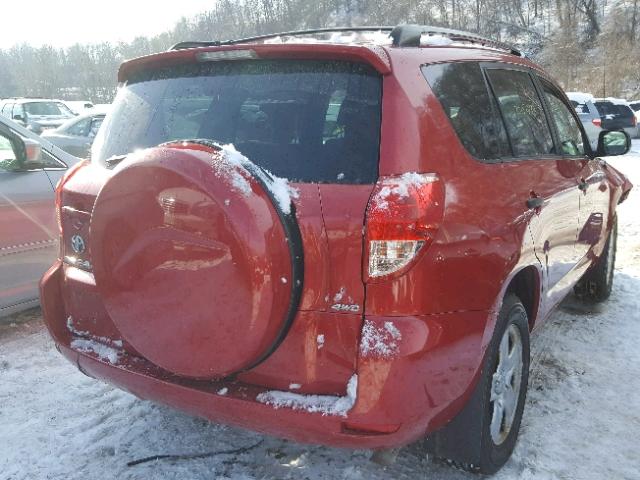 JTMBD33V085187714 - 2008 TOYOTA RAV4 RED photo 4