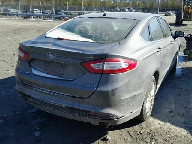 3FA6P0LU7DR167777 - 2013 FORD FUSION SE GRAY photo 4