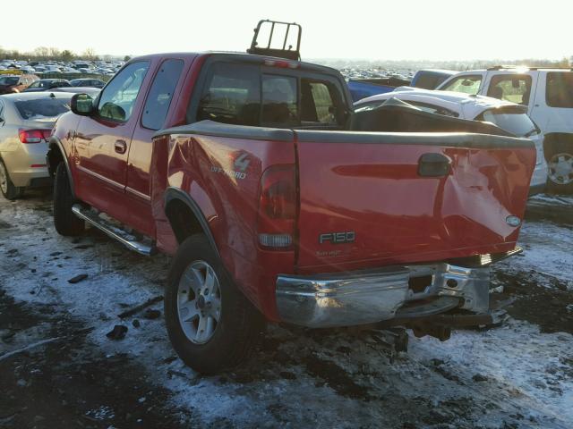 2FTRX18L43CB07637 - 2003 FORD F150 RED photo 3