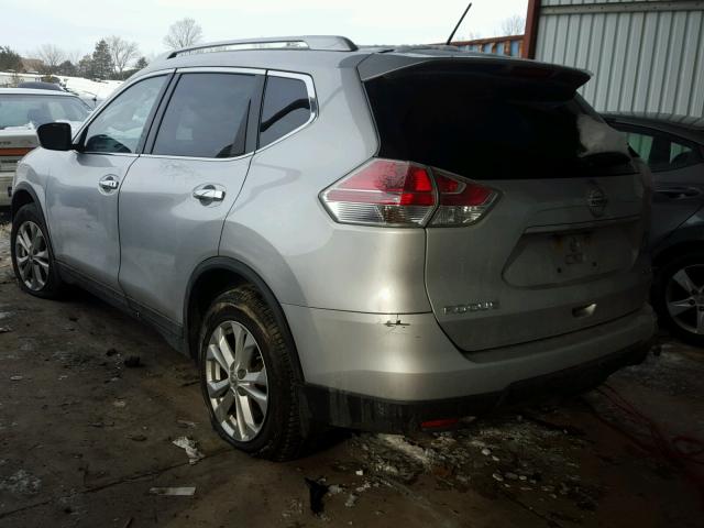 KNMAT2MV4FP512499 - 2015 NISSAN ROGUE S SILVER photo 3